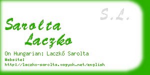 sarolta laczko business card