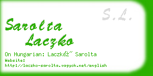 sarolta laczko business card